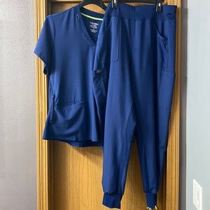 Landau Forward scrub pants and top